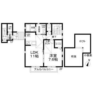 1LDK 間取り図