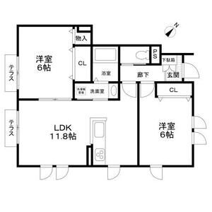 2LDK 間取り図