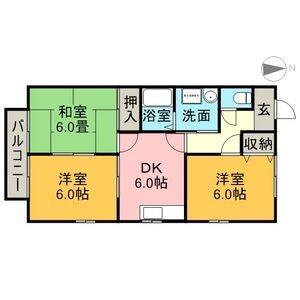3DK 間取り図