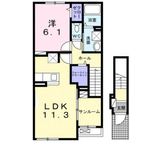 1LDK 間取り図