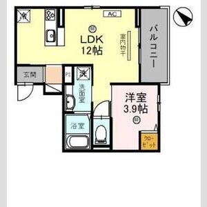 1LDK 間取り図