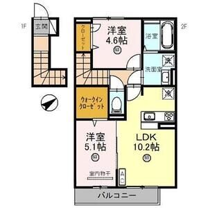 2LDK 間取り図