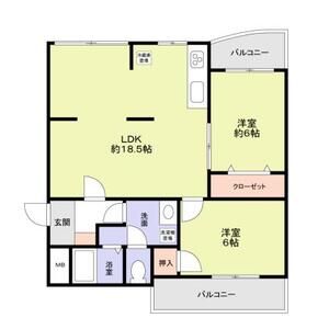 2LDK 間取り図