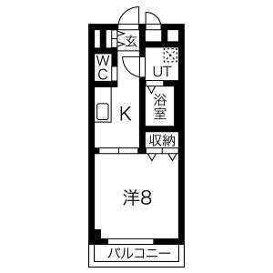 1K 間取り図