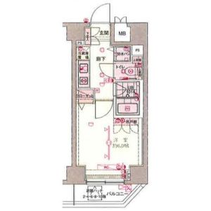 1K 間取り図