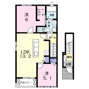 2LDK 間取り図