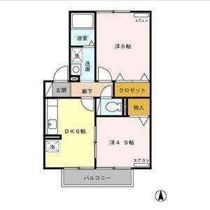 2DK 間取り図