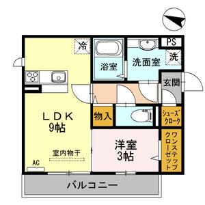 1LDK 間取り図
