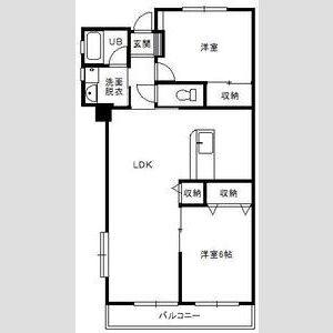 2LDK 間取り図