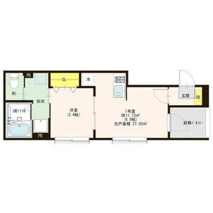 1DK 間取り図
