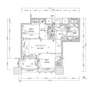 2LDK 間取り図