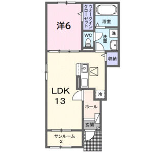 1LDK 間取り図