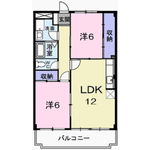 2LDK 間取り図