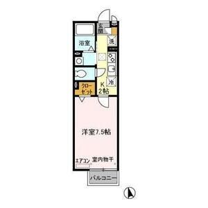 1K 間取り図