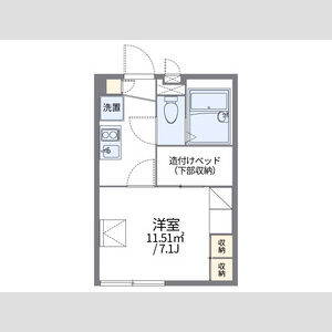 1K 間取り図