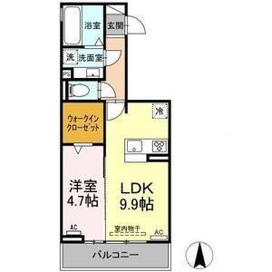 1LDK 間取り図
