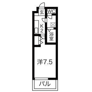 1K 間取り図