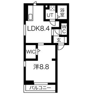 1LDK 間取り図