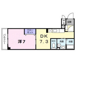 1DK 間取り図
