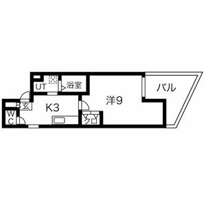 1K 間取り図