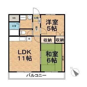 2LDK 間取り図