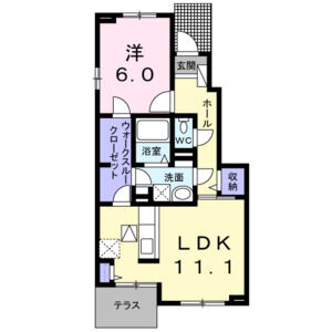 1LDK 間取り図