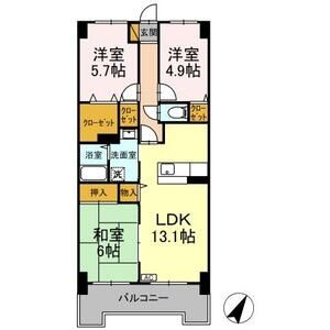 3LDK 間取り図