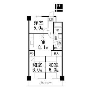 3DK 間取り図