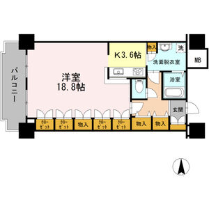1K 間取り図