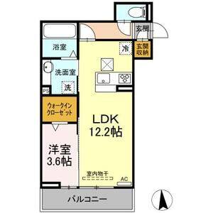 1LDK 間取り図