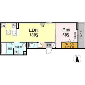 1LDK 間取り図