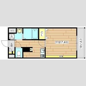 1K 間取り図