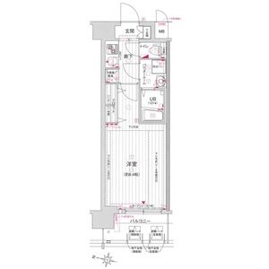1K 間取り図