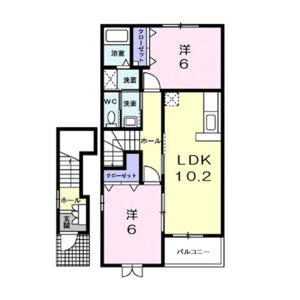 2LDK 間取り図