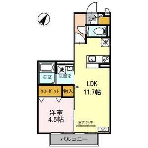 1LDK 間取り図