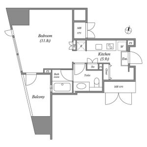 ワンルーム 間取り図