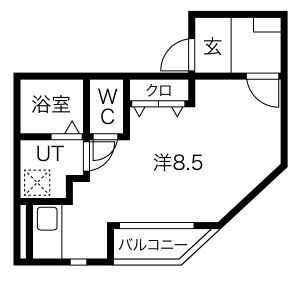 ワンルーム 間取り図
