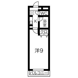 1K 間取り図