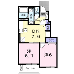 2DK 間取り図