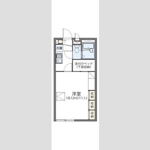 1K 間取り図