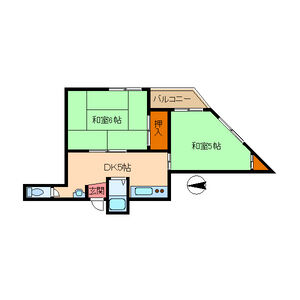 2DK 間取り図