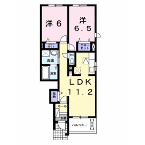 2LDK 間取り図