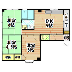 3DK 間取り図