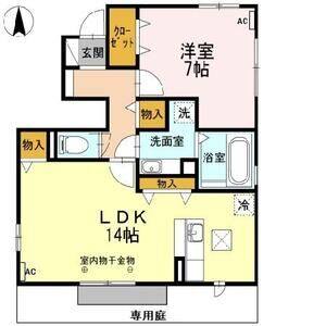 1LDK 間取り図