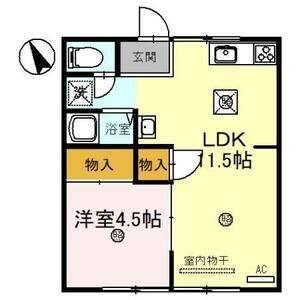 1LDK 間取り図