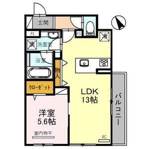 1LDK 間取り図