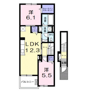 2LDK 間取り図