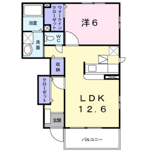 1LDK 間取り図