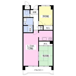 2LDK 間取り図