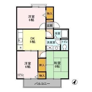 3DK 間取り図